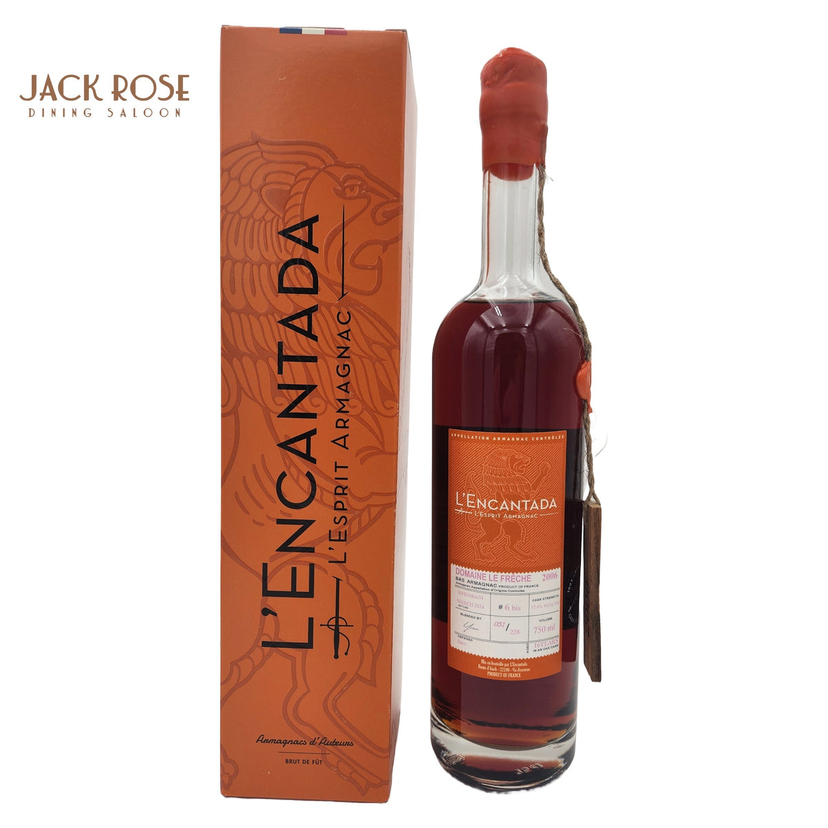 L'Encantada Domaine Le Freche 2006 16 Year Armagnac Jack Rose 114.8 proof
