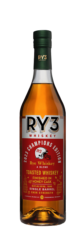 Ry3 Whiskey 2023 Champions Edition Toasted Rye Whiskey Finished in Hon ...