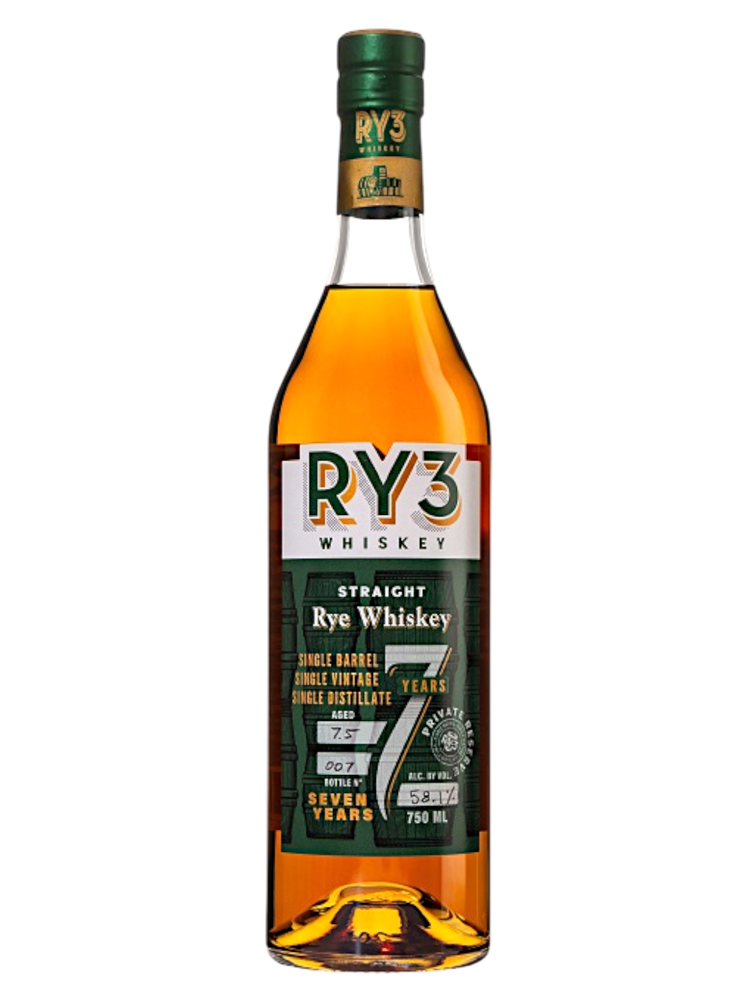 Ry3 Whiskey 7.5 Years Straight Rye Whiskey – Seelbach's