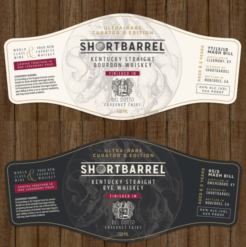 Shortbarrel x Del Dotto Kentucky Straight Bourbon & Rye Whiskey (2-PACK)