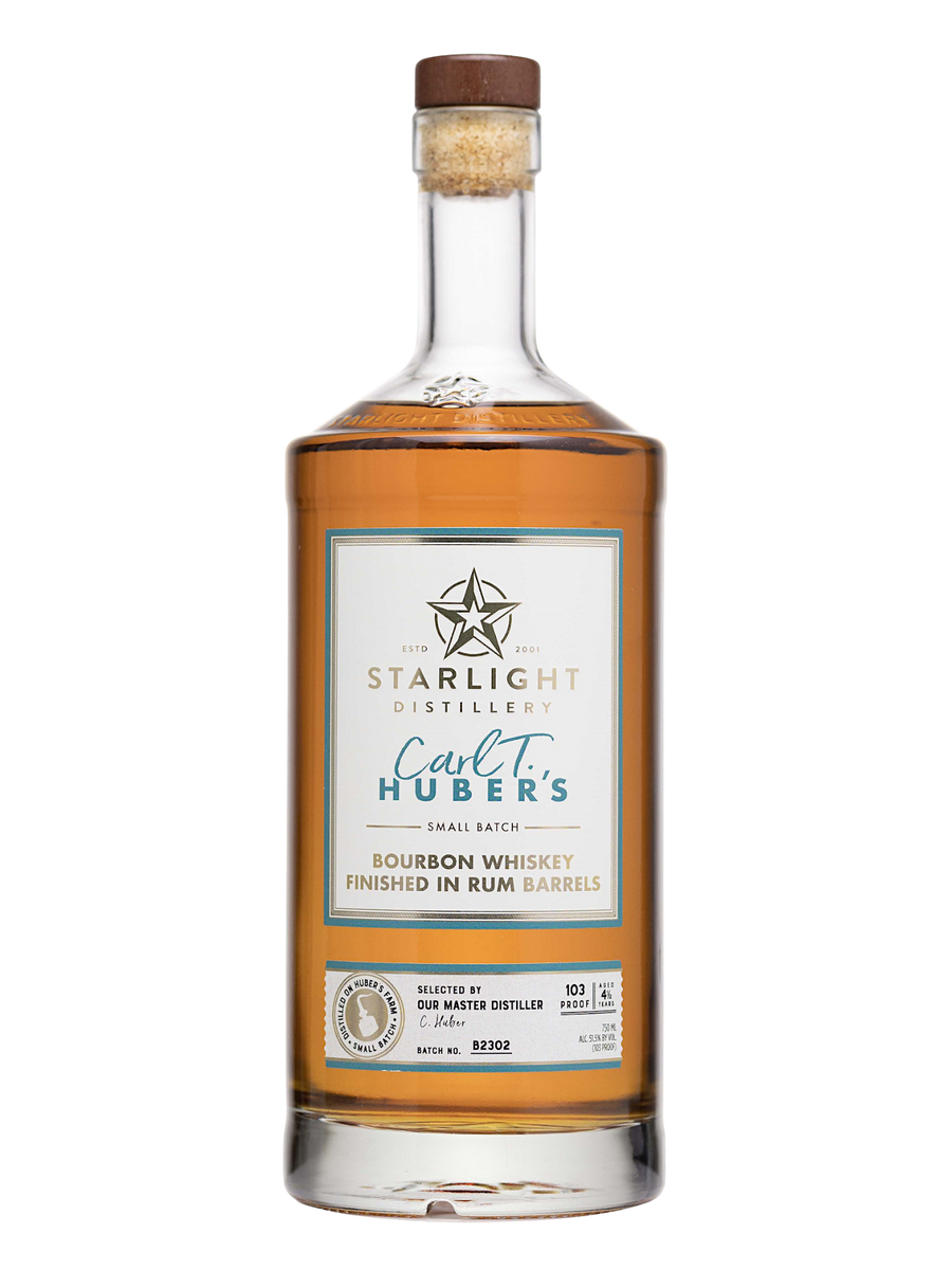 Starlight Distillery Carl T. Huber's Bourbon Whiskey Finished in Rum Barrels #B2302 103 proof