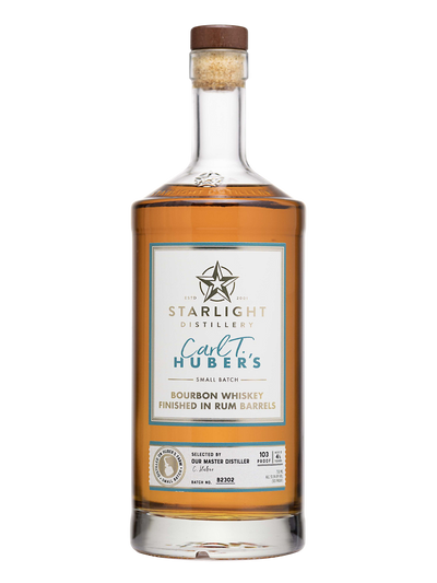 Starlight Distillery Carl T. Huber's Bourbon Whiskey Finished in Rum Barrels #B2302 103 proof