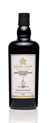 Starlight Distillery Indiana Uplands 10-Year American Single Malt Whiskey