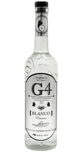 Tequila G4 High Proof Blanco 108 Proof