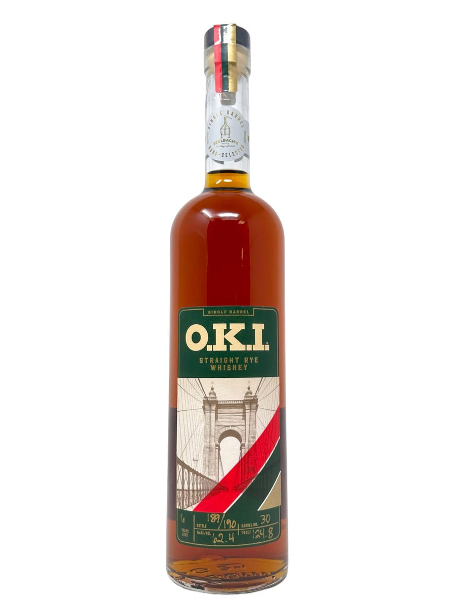 O.K.I Single Barrel Rye 124.8 proof Barrel #30 - Selected by Seelbach's