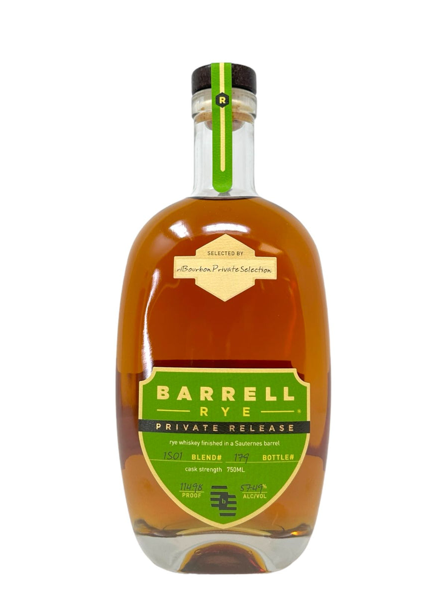 Barrell Private Release Rye "1S01" Sauternes 114.98 proof - Selected by t8ke r/bourbon