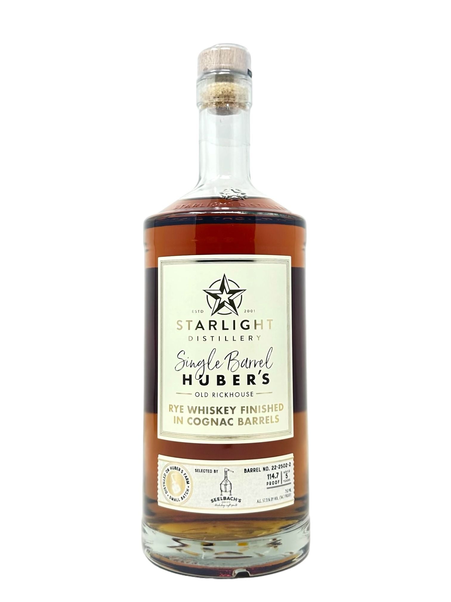 Starlight Distillery Cognac Finished Rye Whiskey Barrel# 22-2502-2