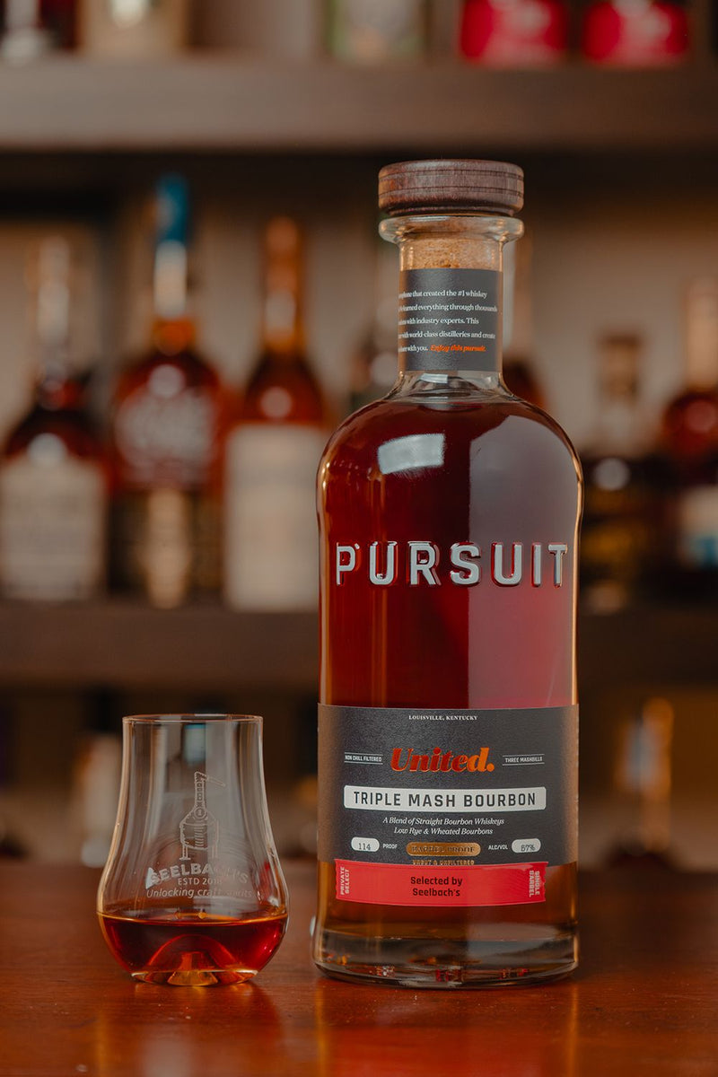 Pursuit United Single Barrel Bourbon 114 proof - Selected by Seelbach's