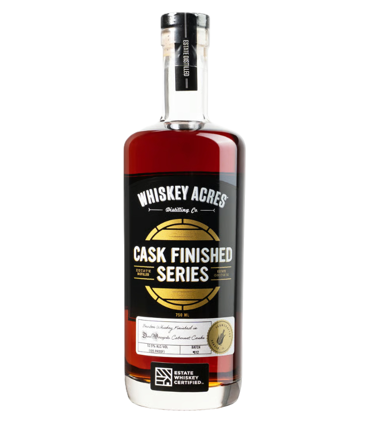 Whiskey Acres Cask Finished Series: Bourbon Whiskey Finished in Dunn Vineyards Cabernet Casks