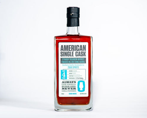 American Single Cask Straight Bourbon Whiskey Finished In A Red Wine Barrel from 2BAR Spirits Cask #0005