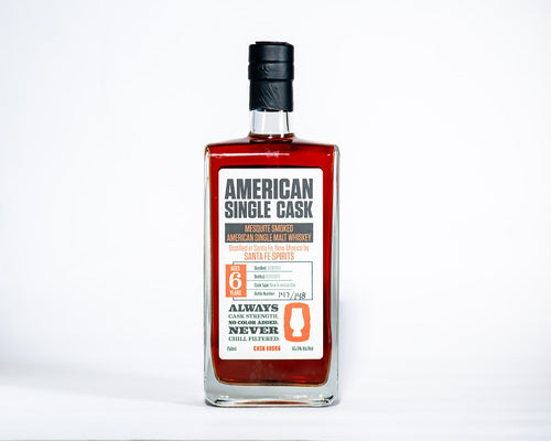 American Single Cask Mesquite Smoked American Single Malt Whiskey from Santa Fe Spirits Cask #0006