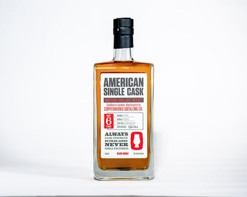 American Single Cask American Single Malt Whiskey from Copperworks Distilling Co. Cask #0001