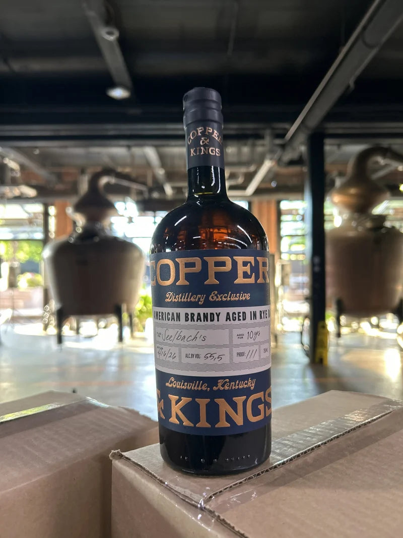 Copper & Kings Single Barrel American Brandy Aged in Rye Barrels - Selected by Coming Whiskey & Copper Pot Brandy