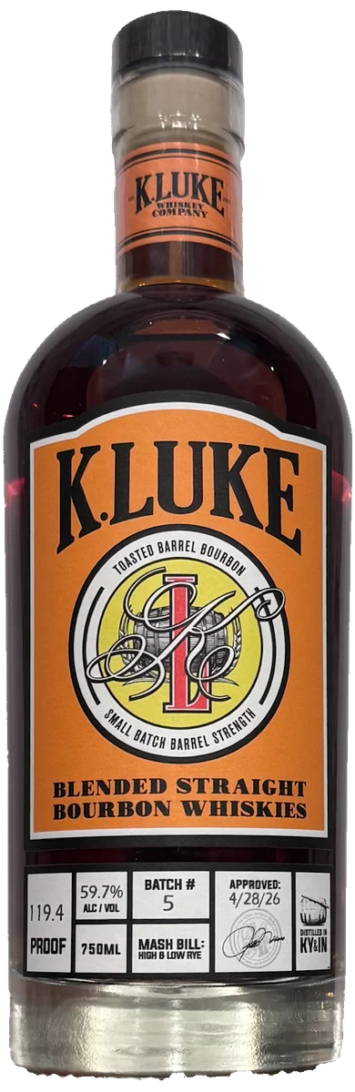K.LUKE Toasted Barrel Barrel Strength Bourbon Batch 5