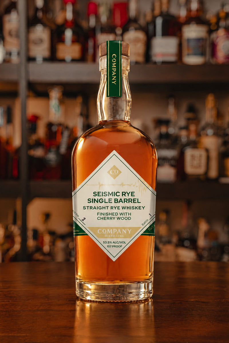 Company Distilling Seismic Rye Single Barrel Finished with Cherry Wood