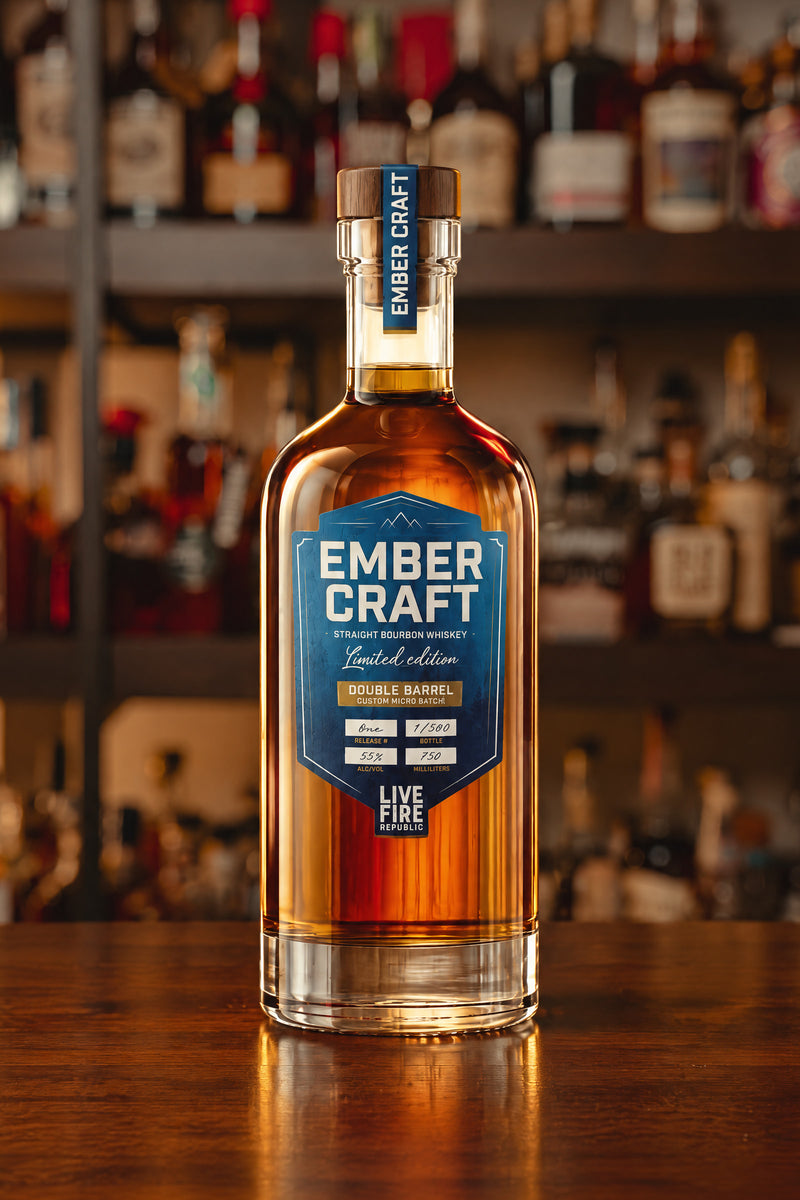 Ember Craft Double Barrel Custom Micro Batch Straight Bourbon Whiskey - Limited Edition