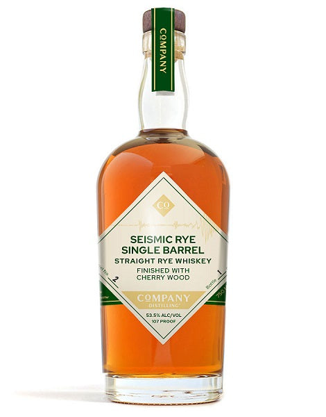 Company Distilling Seismic Rye Single Barrel Finished with Cherry Wood