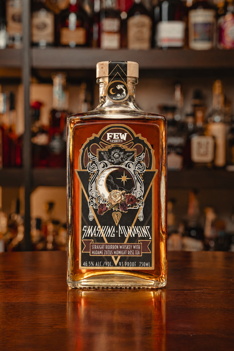 FEW Spirits Smashing Pumpkins Straight Bourbon Whiskey with Madame Zuzus Midnight Rose Tea