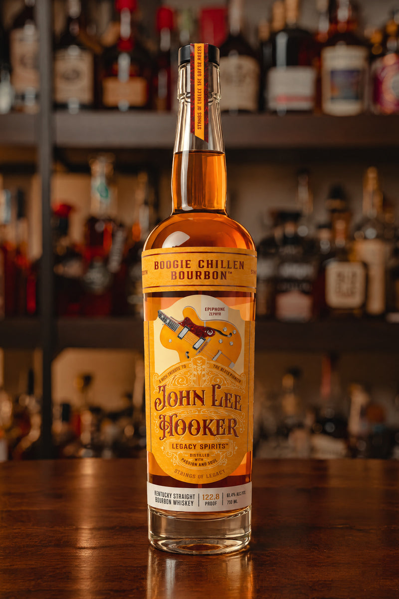 John Lee Hooker Legacy Spirits Kentucky Straight Bourbon Boogie Chillen Bourbon "Epiphone Zephyr"