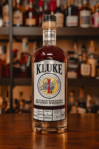 K.LUKE Whiskey Company Small Batch Barrel Strength 117.7 Proof Bourbon Batch 4
