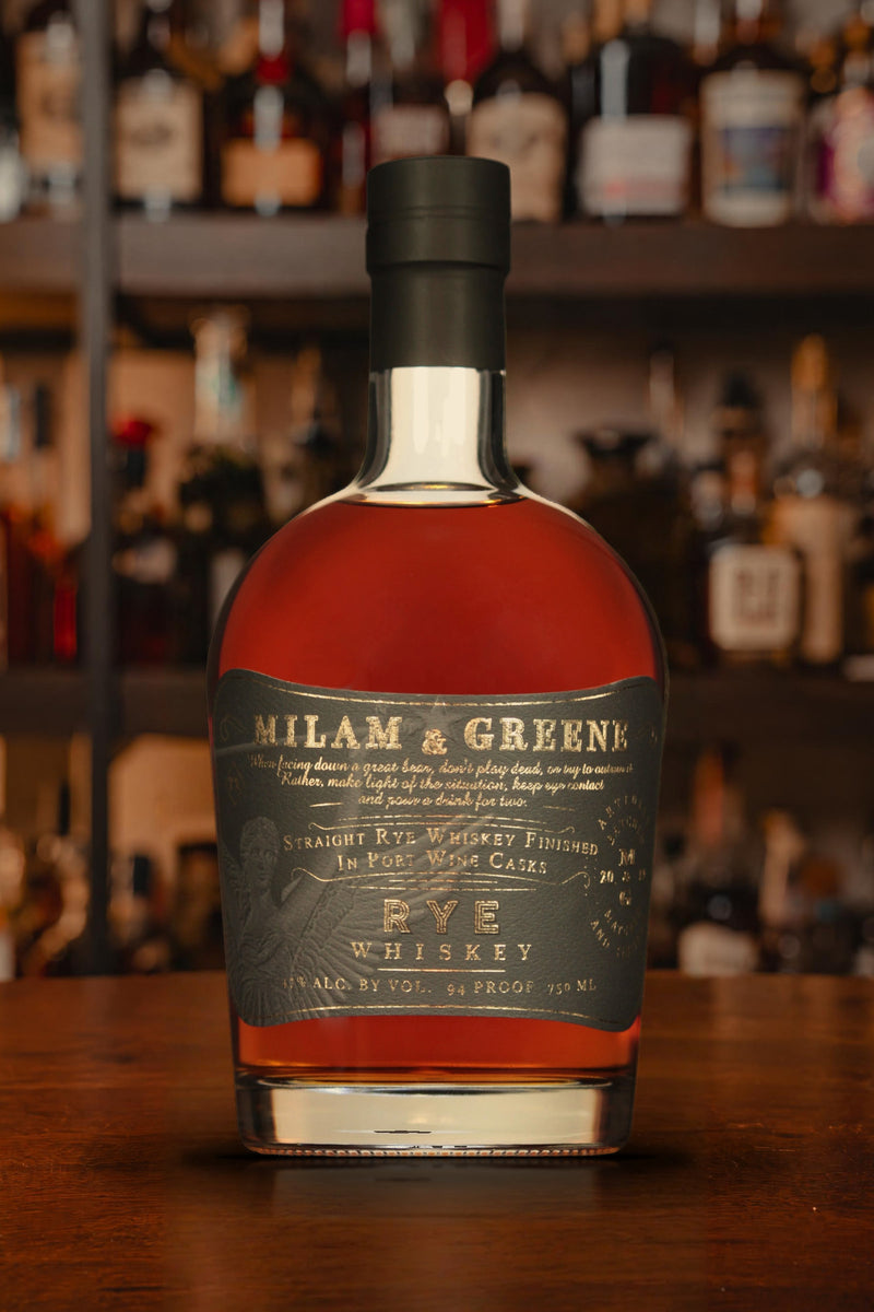 Milam and Greene Straight Rye Whiskey Finished in Port Wine Cask