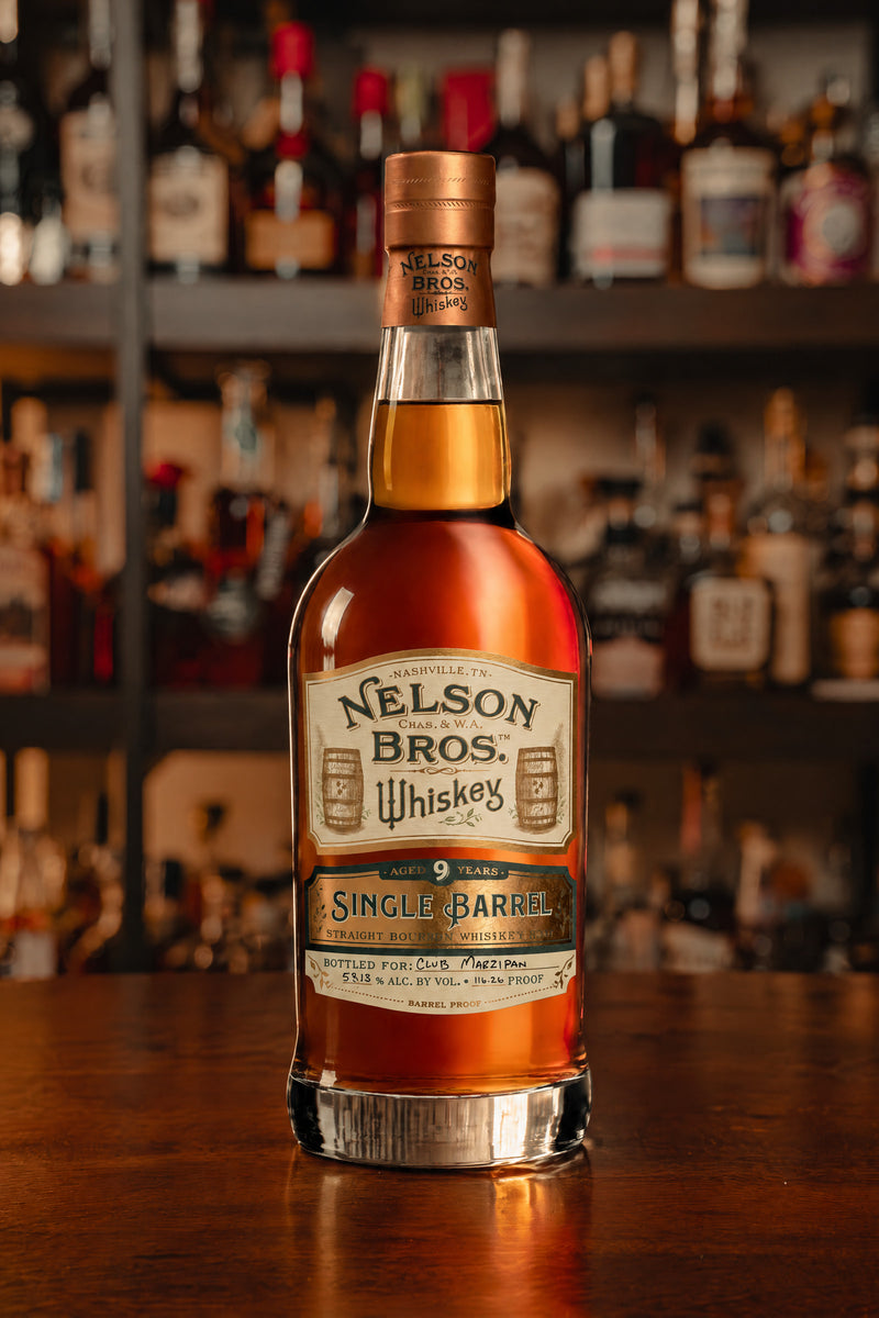 Nelson Bros. 9-Year Single Barrel Bourbon 116.26 proof - Selected by Club Marzipan