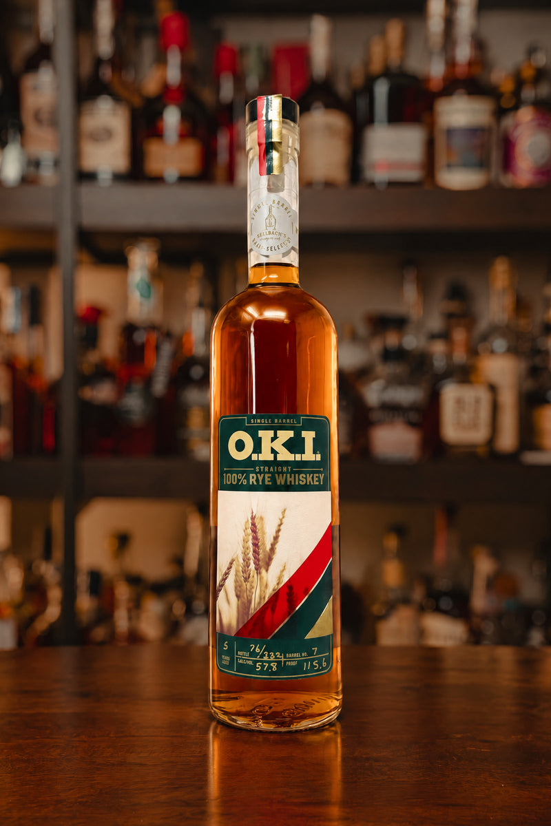 O.K.I Single Barrel Straight Rye Whiskey Barrel No. 7 115.6 proof