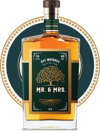 Mr & Mrs Bourbon Green Oak Tree Rye Whiskey