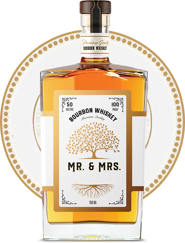 Mr & Mrs Bourbon White Oak Tree Label Bourbon