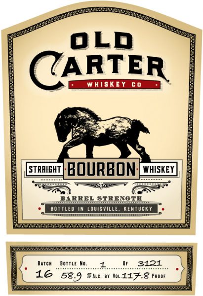 Old Carter Small Batch Straight American Bourbon Batch 16 117.8 proof
