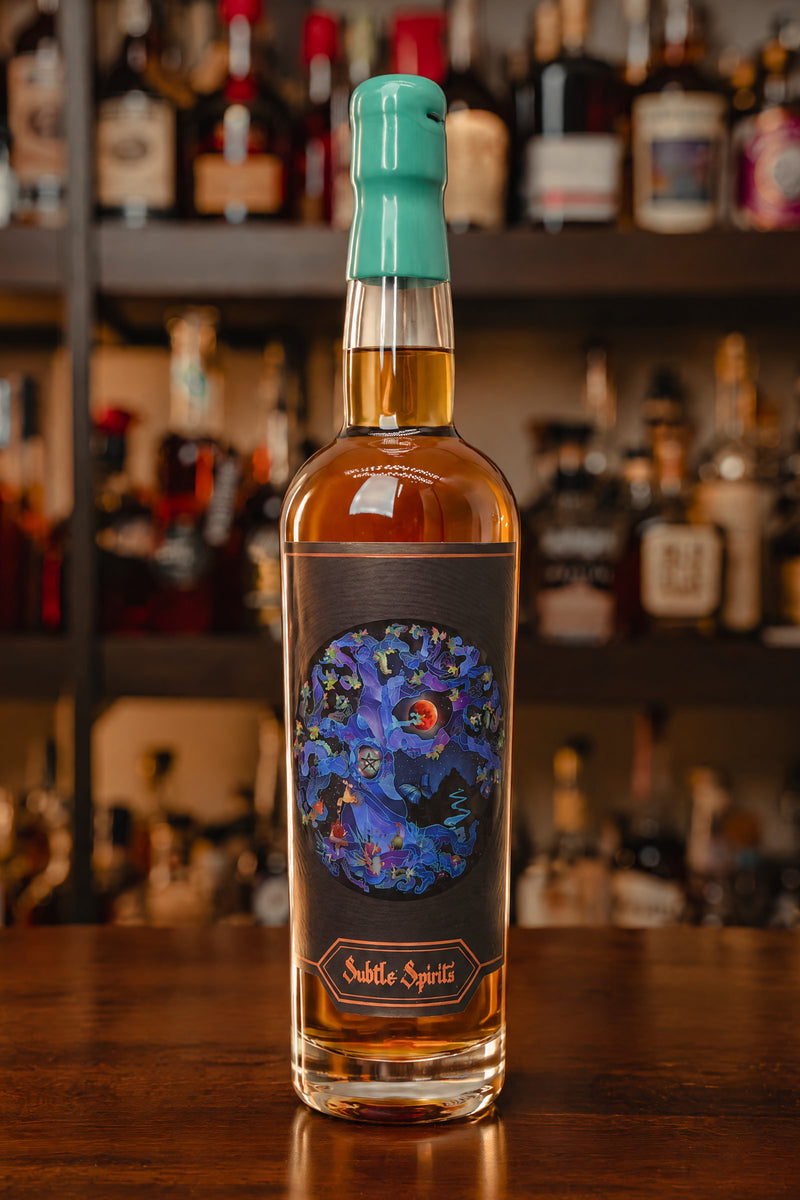 Subtle Spirits Mystic Oak 7-Year Single Barrel #30 Straight Rye Whiskey 114 proof - Aqua Marine Wax