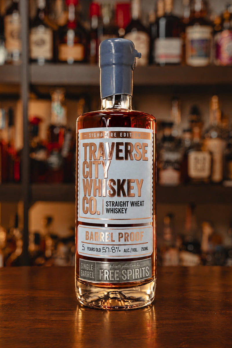 Traverse City Whiskey Co Single Barrel Wheat Whiskey "Free Spirits" 57.6% W17-031 proof - Selected by Bourbon Belle & PicandPours