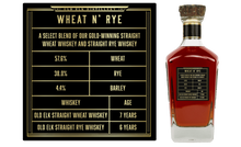 Old Elk Blended American Whiskey Wheat N' Rye 108.4 proof