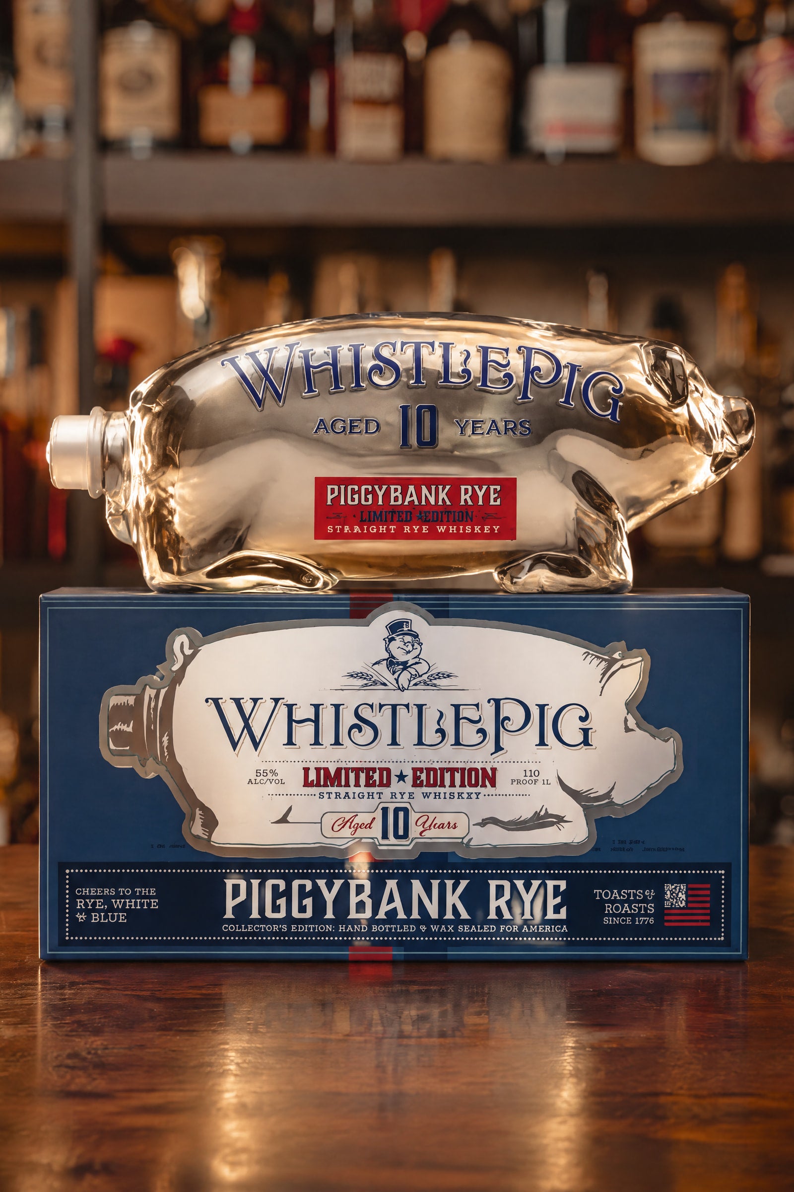 Whistlepig Limited Edition Piggybank Rye Red, White & Blue