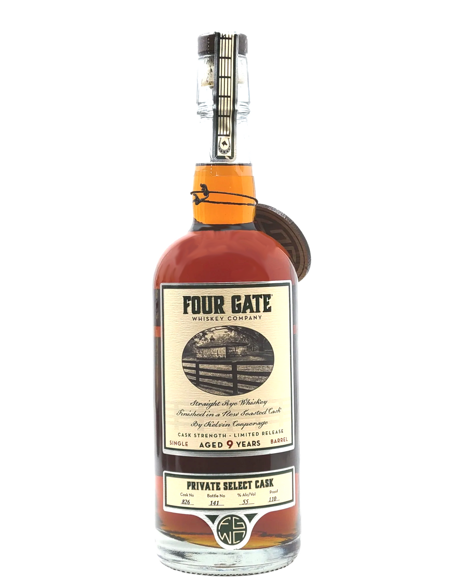 Four Gate Whiskey Private Select Straight Rye Whiskey 9-Year 110 Proof #826 - Mash & Journey Cask No. 826