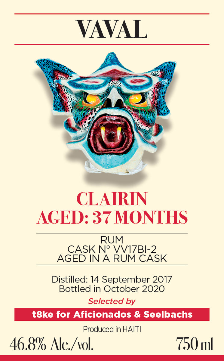 The Spirit of Haiti Clairin Ansyen Vaval #VV17BI-2 Selected by Aficionados/Seelbach's