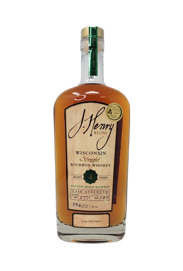 J. Henry & Sons Patton Road Reserve Wisconsin Straight Bourbon Whiskey