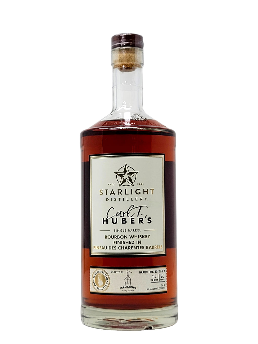 Starlight Distillery Pineau des Charente Finished Bourbon #22-2118-2 113 Proof - Selected by Seelbach's