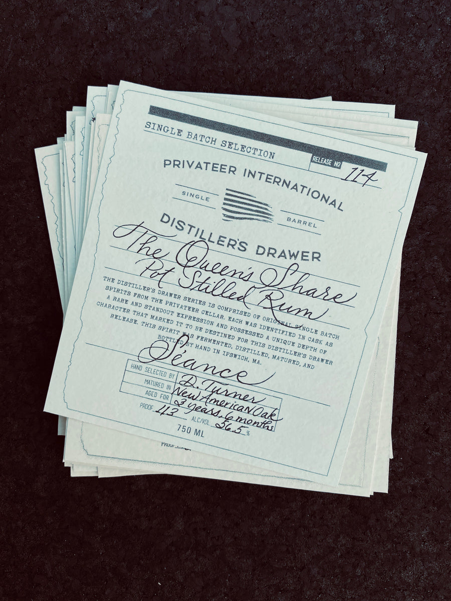 Privateer Rum-Queen's Share Pot Stilled Rum "Séance" #114