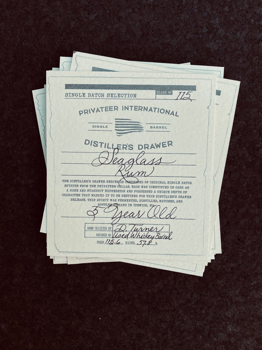 Privateer Rum-Seaglass Rum "5 Year Old" #115