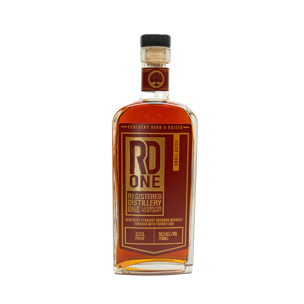 RD1 Spirits KY Straight Bourbon Whiskey Finished with French Oak 101 Proof