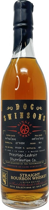 Doc Swinson's Single Barrel Bourbon 7-Year 8-Month 110.1 Proof -Selected by PLDC