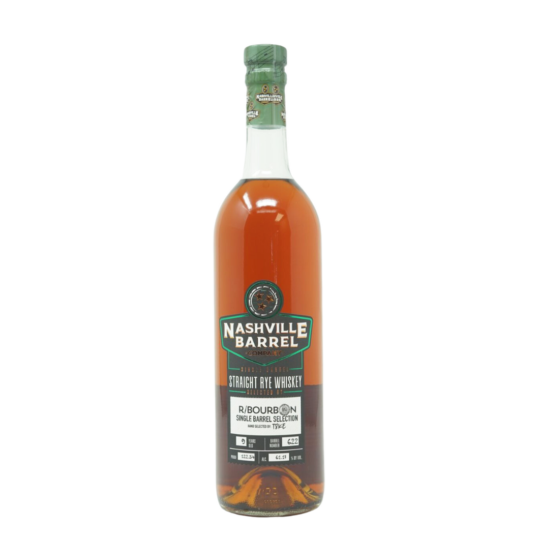 Nashville Barrel Co. Rye Whiskey #622 122.34 Proof 9-Year -Selected by r/bourbon