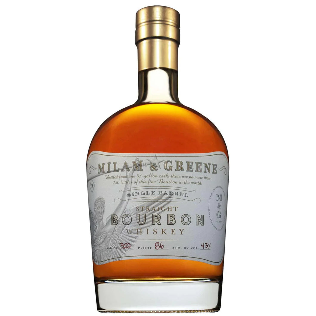 Milam and Greene Single Barrel Straight Bourbon Whiskey 86 Proof