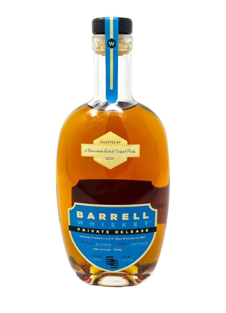 Barrell Craft Spirits Private Release G.D. Vajra Wine Barrel Whiskey AJV3 133.62 Proof Selected by R/Bourbon